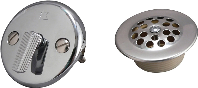 Plumb Pak PP826-65 Trip Lever Style Trim Kit, for Use with 1-3/8 Or 1-1/2 in Bath Drains, Polished Chrome, 6 Piece