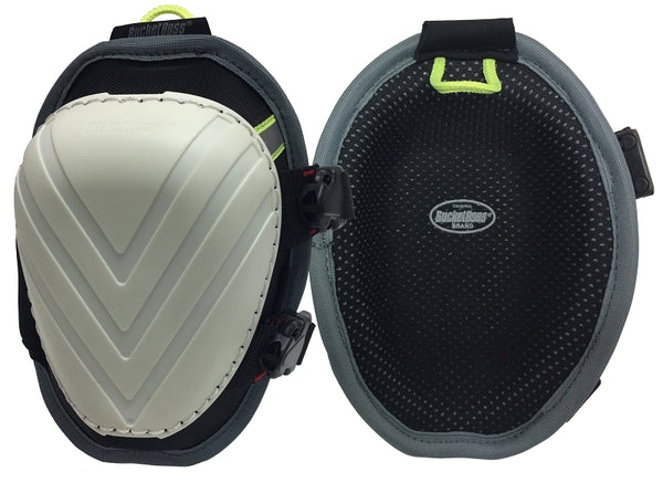 Bucket Boss - Molded Swivel Knee Pads, KneeKeeper HV Kneepads (FX1), White