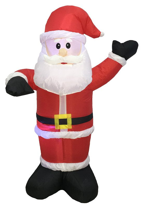 Hometown Holidays Santas Forest 90337 Inflatable Christmas Santa, 4'