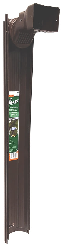 Frost King GWS3B Tilt Plastic Drain Away Downspout Extender, 6 ft, Brown