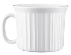 Corningware Plastic 20-Ounce Oven Safe Meal Mug with Vented Lid, French White 1035985