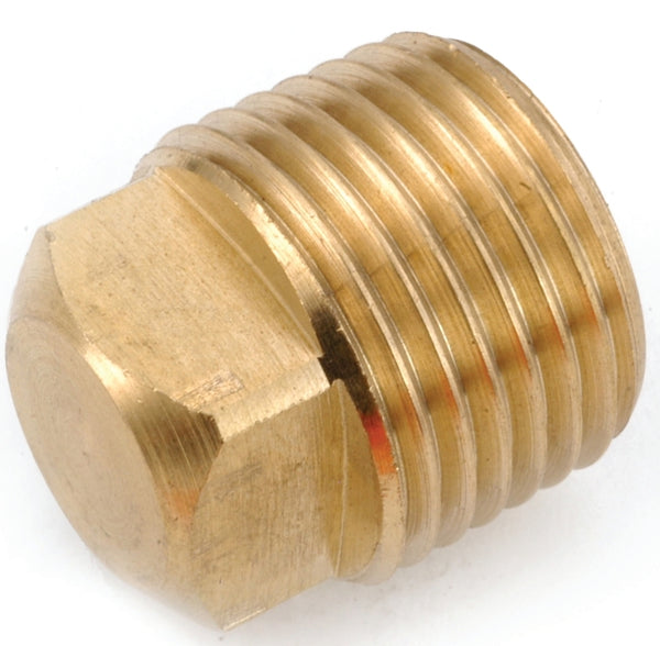 ANDERSON METALS 756109-04 1/4" MPT Brass SQ Plug