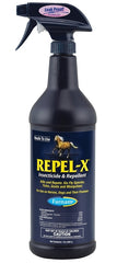 Farnam Repel-X Ready-To-Use Fly Spray, Insecticide And Repellent For Horses And Dogs, 32 Fluid Ounces, 1 Quart Bottle With Trigger Sprayer 10330