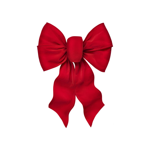 Holiday Trims 7371 Bow 7Loop Wire Dlx Redvel