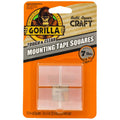 Gorilla Tough & Clear Double Sided Tape Squares, Clear Tape, 24 1" Pre-Cut Mounting Squares (Pack of 1) 6067202