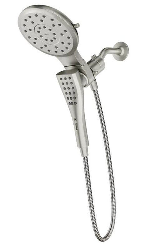 Moen Verso Rain Showerhead and Handshower Combination with Infiniti Dial and Magnetix Docking, 60" Hose, Spot Resist Brushed Nickel, 220C2EPSRN