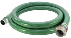 Abbott Rubber PVC Suction Hose Assembly, Green, 2" Female Cam and Groove X Male NPT, 65 psi Max Pressure, 20' Length, 2" ID (1240-2000-20-CN)