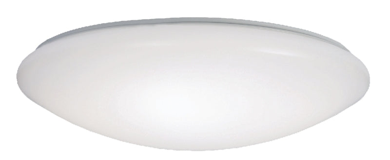 FM 11 in. White Round Integrated LED Flush Mount Light with Selectable Color Temperature (3000K-5000K)