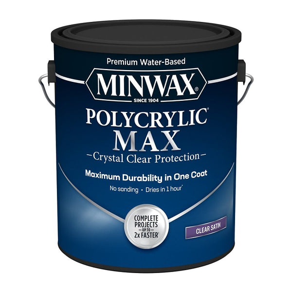 Minwax Polycrylic Max, Satin, Clear, 1 Gallon 655555555