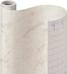 Con-Tact Brand Creative Covering, Self-Adhesive Shelf Liner, Multi-Purpose Vinyl Roll, Easy to Use and Apply, 18'' x 9', Beige Marble 09F-C9823-12