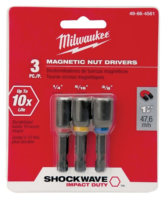 Shockwave 1-7/8" Mag Nutdriver Set (1/4", 5/16", 3/8") (3-Pack)