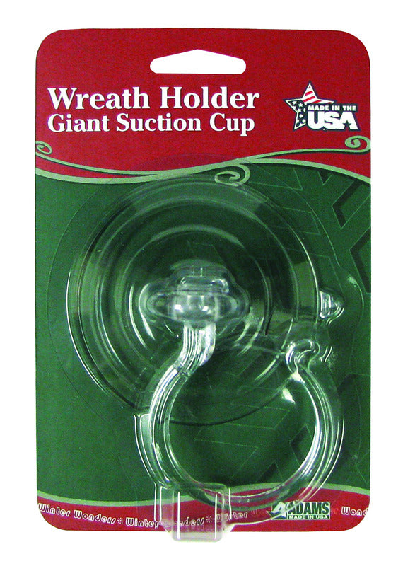 Darice Adams Suction Cup Wreath Holder Holds Up To 10 Lbs Clear 258304