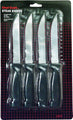 Chef Craft Select Steak Knife Set, 4.5 inch blade 8.25 inches in length 4 piece set, Black 20979