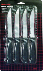 Chef Craft Select Steak Knife Set, 4.5 inch blade 8.25 inches in length 4 piece set, Black 20979