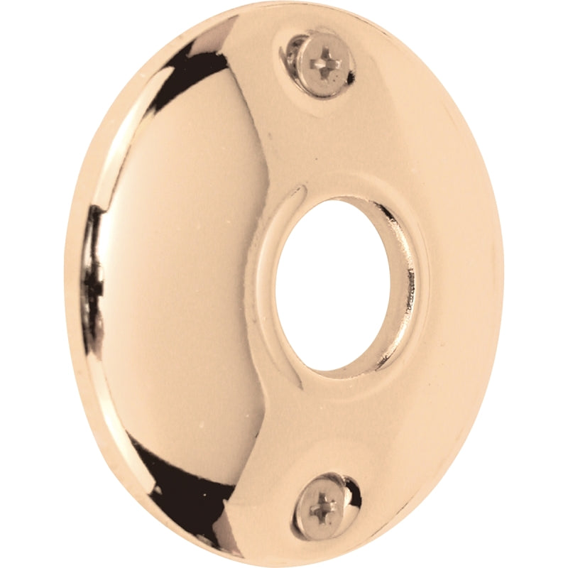 Defender Security E 2282 Door Knob Rosettes, 2-1/4 Inch x 11/16 Inch, Steel, Brass Plated, Pack of 2