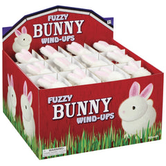 Toysmith 2030 Bunny Wind Up Rabbit, White/Pink