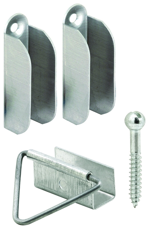 Make-2-Fit Prime-Line Products PL 7760 4 Top 2 Bottom Hangers & Latches with Screws, Mill Finish,(Pack of 2)