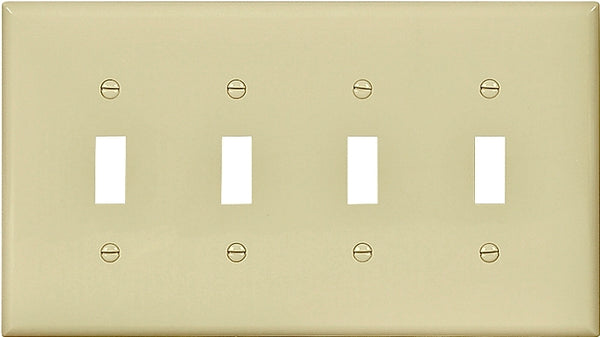 Eaton PJ4V Toggle Wall Plate, Ivory