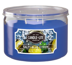 Candle-Lite 18791270 Salty Blue Citron Jar Candle Blue