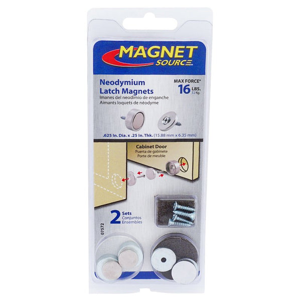 Magnet Source Master Magnetics 07572 .625 Diameter Neo Latch Magnet 2 Count