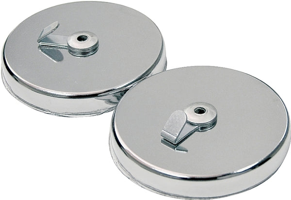 Master Magnetics Magnetic Window Décor Hooks - 2.63'' Diameter, 0.750'' Thick, Chrome, Pack of 2, 07254