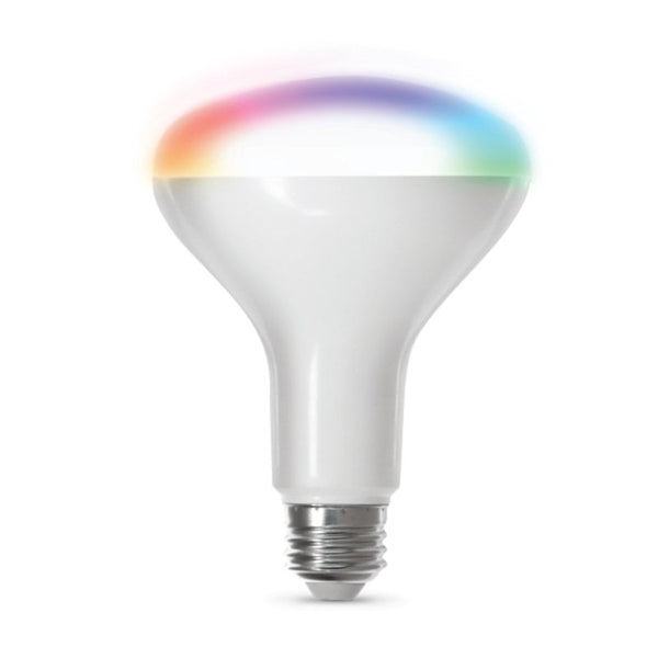 Feit Electric BR30/RGBW/CA/AG WiFi Changing and Dimmable, No Hub Required, Alexa or Google Assistant BR30 Smart LED Light Bulb, 65W, Multi-Color RGBW