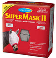 Farnam SuperMask II horse fly mask with ears, extended coverage, protects eyes from insects and debris, adjustable throat latch 100526861