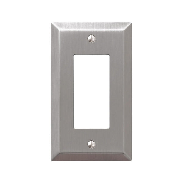 Amerelle Century Single Rocker Steel Wallplate in Brushed Nickel 163RBN