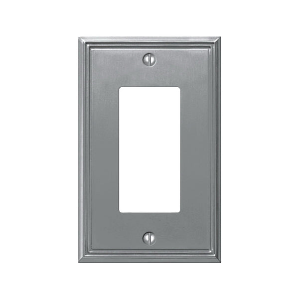 Amerelle 77RBN Wallplate, Double Toggle, Brushed Nickel