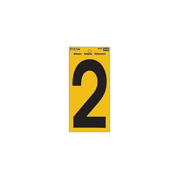 Hy-Ko RV-75/2 House Number - Black