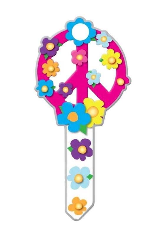 Lucky Line Key Shapes, PEACE SIGN, House Key Blank, SC1, 1 Key (B104S)