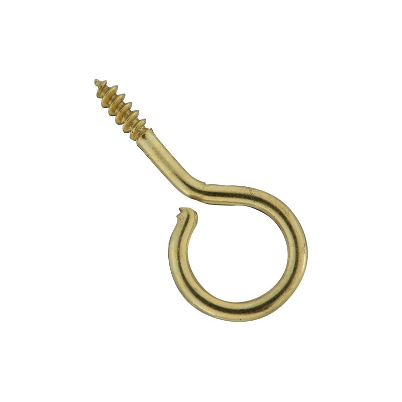 National Hardware N119-321 V2015 Screw Eyes in Solid Brass, 6 pack,#14, 1-1/16"