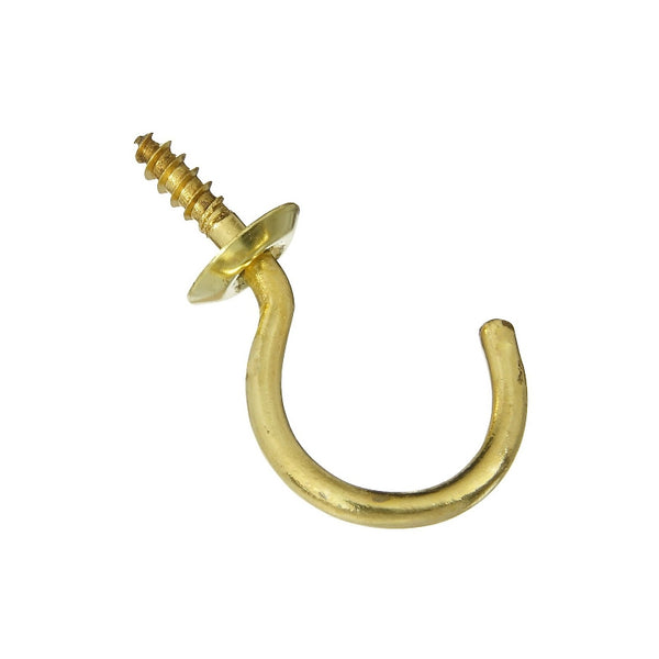 National Hardware N119-701 V2021 Cup Hooks in Solid Brass, 2 pack