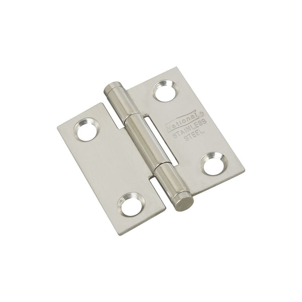 National Hardware N276-956 V514 Door Hinges in Stainless Steel, 2 pack,1-1/2"