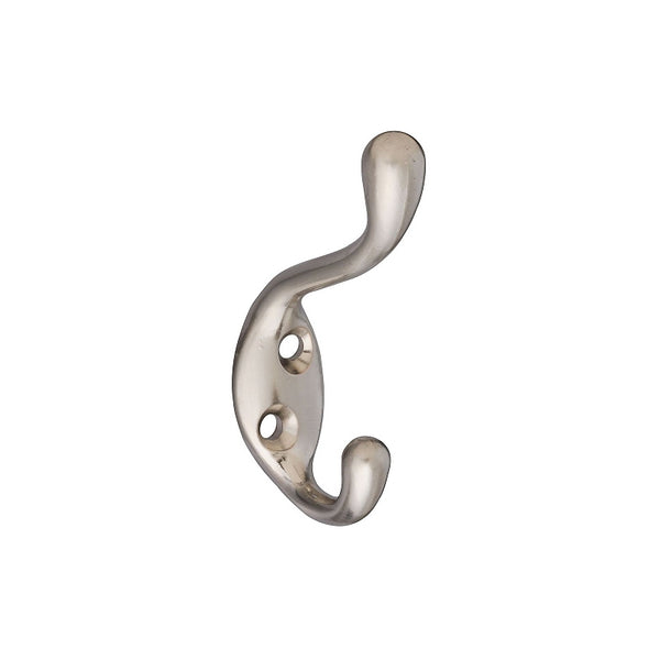 National Hardware N331-009 V166 Heavy Duty Coat and Hat Hook in Satin Nickel