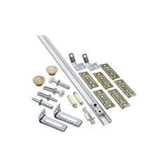 National Hardware N343-731 Complete Double Folding Door Hardware Set, 60-Inch, White, For Indoor Use, Boxed