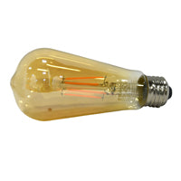 Ledvance SYLVANIA LED Vintage ST19 60W Equivalent, Efficient 6.5W, E26 Medium Base, Dimmable 2175K Amber Glow Light Bulb, 1 pack 75353