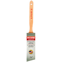 WOOSTER 4174-1-1/2 Paint Brush, 1-1/2 in W, 2-7/16 in L Bristle, Nylon/Polyester Bristle, Sash Handle