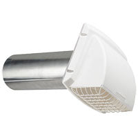 DUNDAS JAFINE ProMax PMH4WZW Exhaust Hood, 6-1/4 in W Hood, 4-1/4 in D Hood, 7 in H Hood, 4 in Duct, White Hood