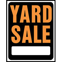 Hy-Ko Products SP-111 - "Yard Sale" Jumbo Plastic Sign 14 in x 18 in Orange/Black, 1