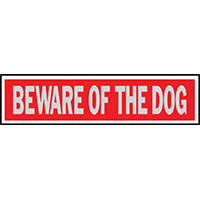 Hy-Ko 441 Beware of Dog Self Adhesive Sign, 2" x 8", Aluminum Finish