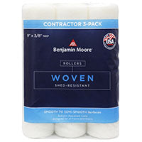 Benjamin Moore U65694-018 Woven Roller Cover, 3/8 in Thick Nap, 9 in L, White