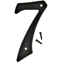 Hy-Ko Products PN-29/7 Plastic House Number 7 (SEVEN) 4" High Black