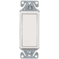 EATON Wiring 7501W-SP-L 15-Amp, 120-Volt Standard Grade Single Pole Decorator Switch, White C7501W-SP-L