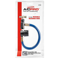 InterDynamics Certified AC Pro Car Air Conditioner R134A Refrigerant, AC Recharge Kit Includes Hose, 8 in, CERT401-1