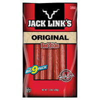 Jack Link's Beef Sticks, Original Flavor Meat Snack Stick - Protein Snack, Meat Stick, Made with 100% Beef, Great Stocking Stuffers and Gifts, Keto Friendly - 7.2 Oz. 89219