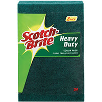 Scotch-Brite Heavy Duty Scour Pads, Great For The Kitchen, Garage and Outdoors, 8 Pads 228