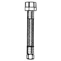 Plumb Pak EZ Series PP23873 Toilet Supply Tube, 3/8 in Inlet, Compression Inlet, 7/8 in Outlet, Ballcock Outlet, 16 in L