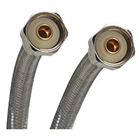FLUIDMASTER B4F20 Water Supply Connector, 1/2 in, FIP, Polymer/Stainless Steel