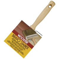 WOOSTER F5119-4 Paint Brush, 4 in W, 2-9/16 in L Bristle, China/Polyester Bristle, Threaded Handle